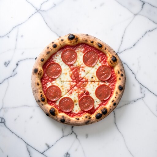 Wood-fired cheese pizza