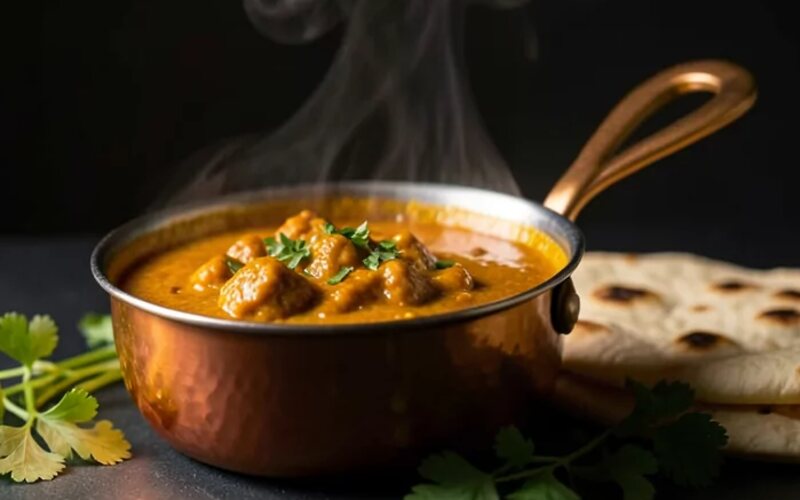 Misal pav with fiery tarri